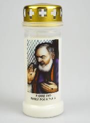 Bougie de Cimetière - Saint Padre Pio