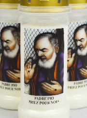 3 Bougies de Cimetière - Saint Padre Pio