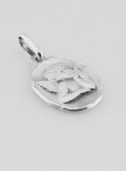 Médaille de l'Ange Raphaël en Argent Massif - 15 mm