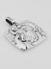 Médaille de Saint Christophe en Argent Massif - 28 mm - 17 gr