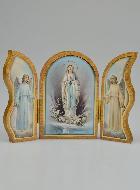 Icône Triptyque Notre Dame de Lourdes - 12 cm