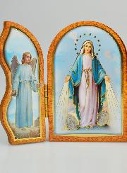 Icône Triptyque Vierge Miraculeuse - 12 cm