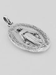 Médaille Miraculeuse Festonnée en Argent Massif - 35 mm