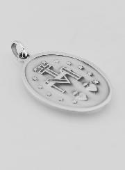 Médaille Miraculeuse Festonnée en Argent Massif - 35 mm