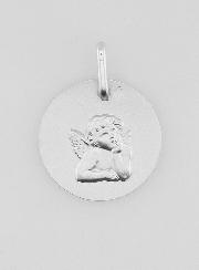 Médaille Mon Ange Protecteur en Argent Massif - 16 mm