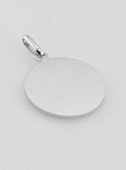 Médaille Vierge Marie au Voile Auréolée en Argent Massif - 18 mm