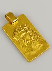 Médaille de Jésus-Christ Couronné d'épines en Plaqué Or - 25 mm