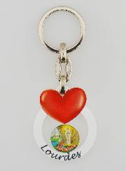 Porte-Clés Notre Dame de Lourdes - Coeur d'Amour de la Vierge