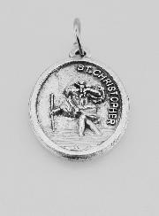 Médaille Religieuse Saint Christophe Argentée - 20 mm
