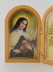 Icône Diptyque Sainte Thérèse de Lisieux + Prière de Bénédiction
