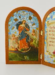 Icône Diptyque Marie qui Défait les Noeuds + Prière de Bénédiction