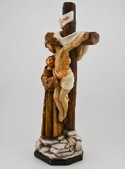 Statue de Saint François au Pied de la Croix - 30 cm