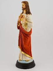 Statue Sacré Coeur de Jésus Peinte à la main - 25 cm
