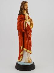 Statue Sacré Coeur de Jésus Peinte à la main - 25 cm