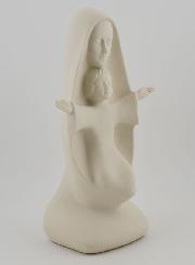 Statue Vierge Marie à l'Enfant Jésus Moderne - Porcelaine - 20 cm