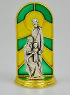 Petite Statue Vitrail de la Sainte Famille - 6 cm