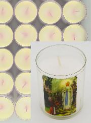 24 Bougies Veilleuses de Notre Dame de Lourdes