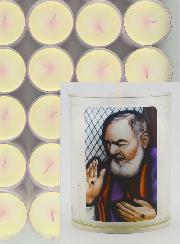 10 Bougies Veilleuses Saint Padre Pio de Pietrelcina