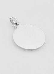 Médaille Profil Vierge Marie au Voile en Argent Massif - 18 mm
