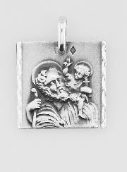 Médaille Saint Christophe Facettée en Argent 925/1000 - 20 mm