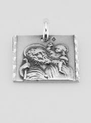 Médaille Saint Christophe Facettée en Argent 925/1000 - 20 mm