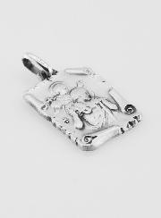 Médaille Parchemin de Saint Christophe en Argent 925/1000 - 18 mm