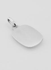 Médaille Plaque Ange-Gardien Facettée en Argent 925/1000 - 18 mm