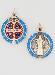 Médaille de Saint Benoit Métal Coloré - 2 cm