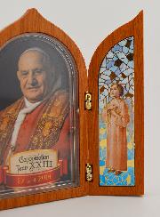 Icône Triptyque de Saint Jean XXIII en Bois