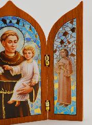 Icône Triptyque de Saint Antoine de Padoue en Bois