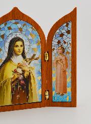 Icône Triptyque de Sainte Thérèse de Lisieux en Bois