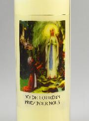 Bougie de Neuvaine Notre Dame de Lourdes - 17.5cm