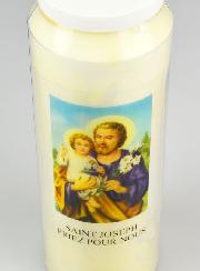 Bougie de Neuvaine à Saint Joseph - 17.5cm