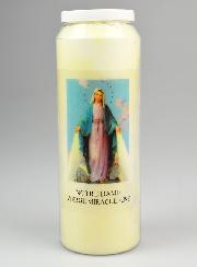 Bougie de Neuvaine Vierge miraculeuse - 17.5cm