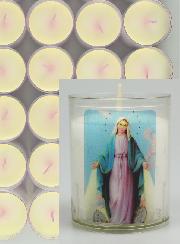 48 Bougies Veilleuses Bleues Vierge Miraculeuse Rue du Bac