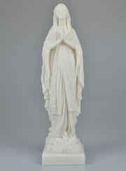 Statue d'Eglise Vierge Marie de Lourdes en Albâtre - 42 cm