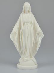 Statue Vierge Marie Miraculeuse en Albâtre - 23 cm