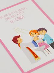 Carte de Baptême Modèle Fille - Vous avez Revêtu le Christ