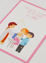 Carte de Baptême Modèle Fille - Vous avez Revêtu le Christ
