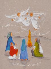 Carte de Voeux - La Nativité - Paix sur la Terre