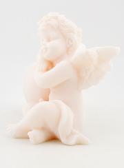 Statue Ange Gardien Protecteur Coeur Endormi en Albâtre - 9 cm