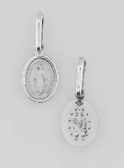 Médaille Miraculeuse Breloque en Argent Massif - 9 mm
