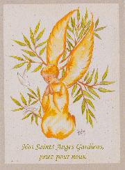 Carte de Prière - Nos Saints Anges Gardien Priez pour Nous