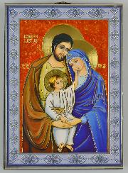 Icône de la Sainte Famille- St Joseph Ste Marie et Jésus - 15 cm