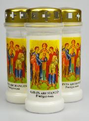 3 Bougies de Cimetière aux Saints Archanges de Dieu