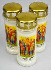 3 Bougies de Cimetière aux Saints Archanges de Dieu
