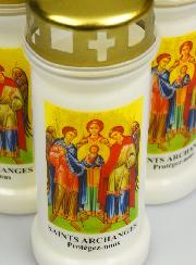 3 Bougies de Cimetière aux Saints Archanges de Dieu