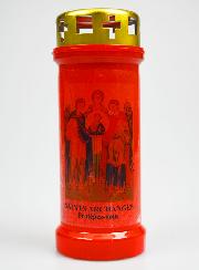 Bougie de Cimetière Rouge aux Saints Archanges de Dieu
