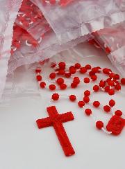 Chapelet en Gros Plastique Rouge X 100