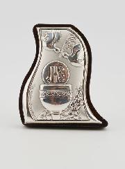 Icône du Christ Eucharistie en Argent sur Bois - Première Communion
